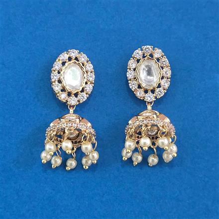 Kundan Jhumki With Carat Plating