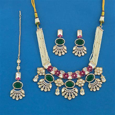 Kundan Classic Necklace Set With Carat Plating