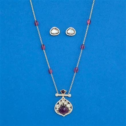 Kundan Classic Pendant Set With Carat Plating