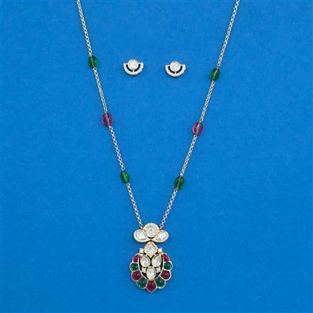 Kundan Classic Pendant Set With Carat Plating