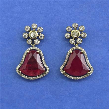 Kundan Classic Earring With Mehndi Plating