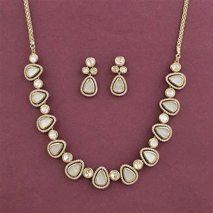 Kundan Classic Necklace With Carat Mehndi Plating