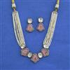 Kundan Classic Necklace Set With Mehndi Plating