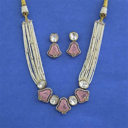 Kundan Classic Necklace Set With Mehndi Plating