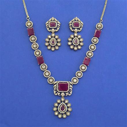 Kundan Classic Necklace With Mehndi Plating