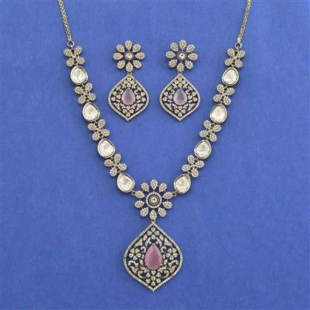 Kundan Classic Necklace With Mehndi Plating