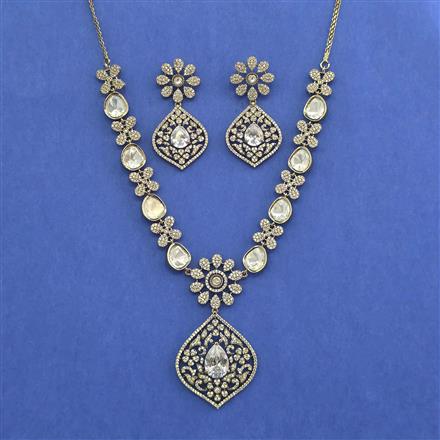 Kundan Classic Necklace With Mehndi Plating