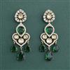 Kundan Classic Earring With Mehndi Plating