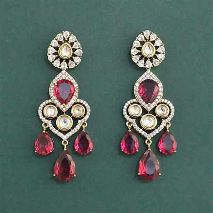 Kundan Classic Earring With Mehndi Plating