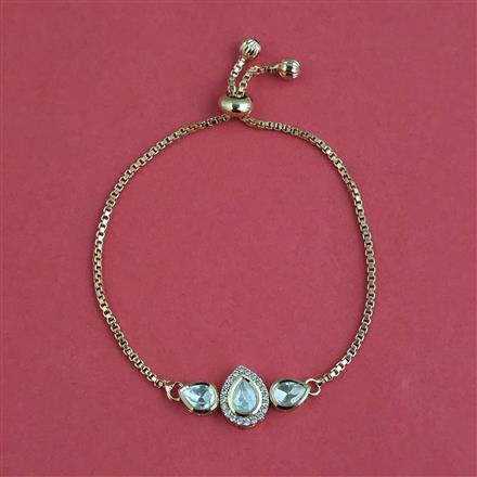 Kundan Adjustable Bracelet With Carat Plating