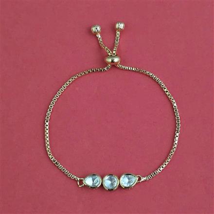 Kundan Adjustable Bracelet With Carat Plating