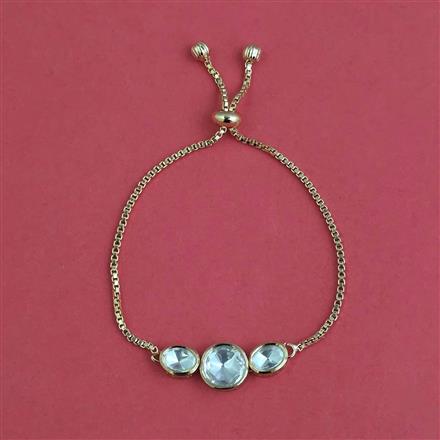 Kundan Adjustable Bracelet With Carat Plating