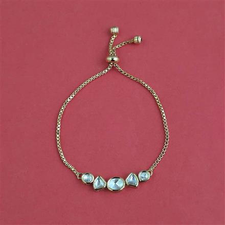 Kundan Adjustable Bracelet With Carat Plating