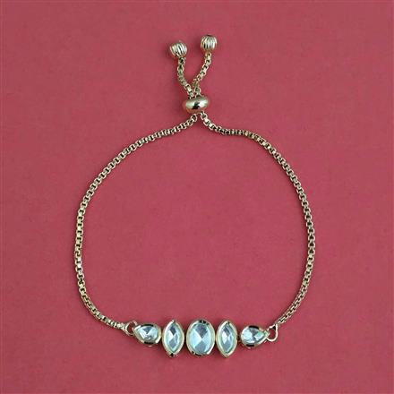 Kundan Adjustable Bracelet With Carat Plating