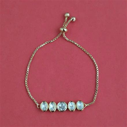 Kundan Adjustable Bracelet With Carat Plating