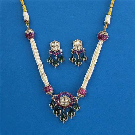 Kundan Classic Necklace with Mehndi Plating