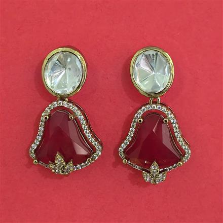 Kundan Classic Earring With Mehndi Plating