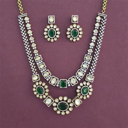 Kundan Classic Necklace With Mehndi Plating