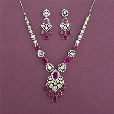 Kundan Classic Necklace With Mehndi Plating