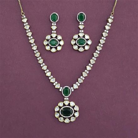 Kundan Classic Necklace With Mehndi Plating