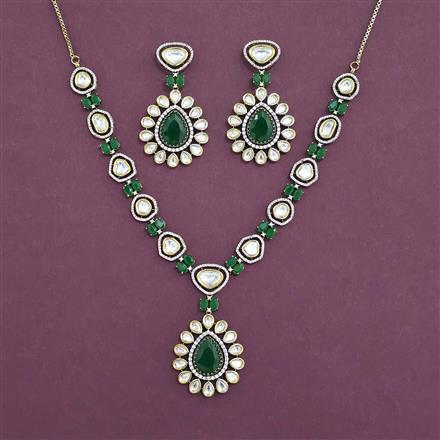 Kundan Classic Necklace With Mehndi Plating