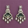 Kundan Classic Earring With Mehndi Plating