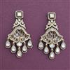 Kundan Classic Earring With Mehndi Plating