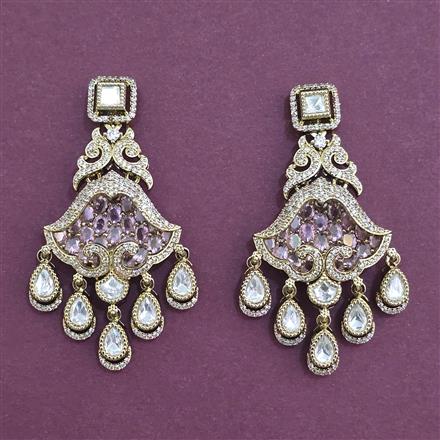 Kundan Classic Earring With Mehndi Plating