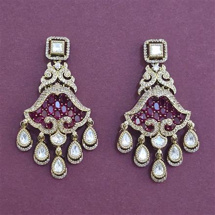 Kundan Classic Earring With Mehndi Plating