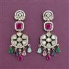 Kundan Classic Earring With Mehndi Plating