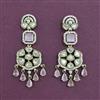 Kundan Classic Earring With Mehndi Plating
