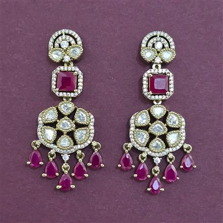 Kundan Classic Earring With Mehndi Plating
