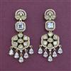 Kundan Classic Earring With Mehndi Plating