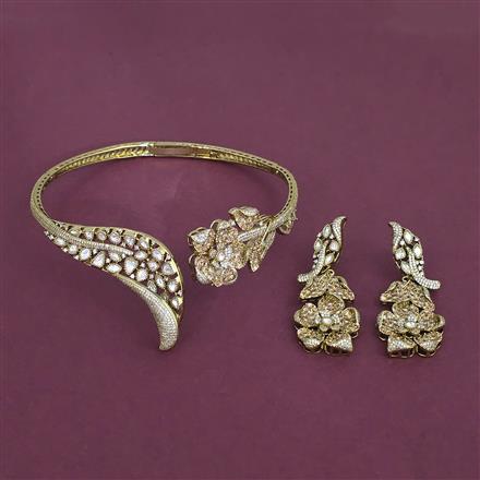 Kundan Classic Necklace With Mehndi Plating