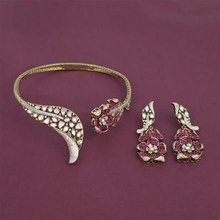 Kundan Classic Necklace With Mehndi Plating