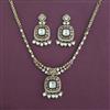 Kundan Moti Necklace With Mehndi Plating