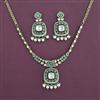 Kundan Moti Necklace With Mehndi Plating