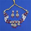 Kundan Moti Necklace With Mehndi Plating