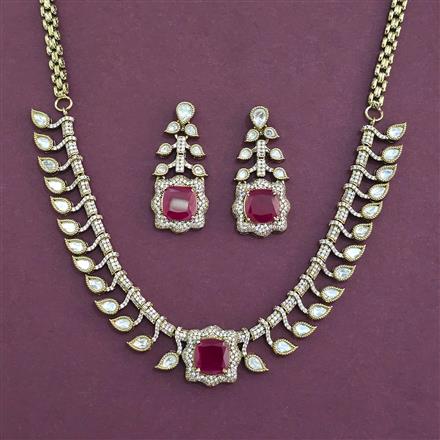 Kundan Classic Necklace With Mehndi Plating
