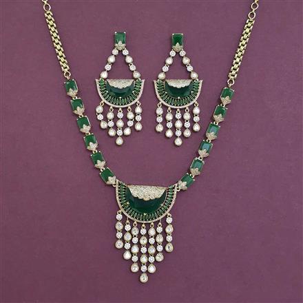 Kundan Classic Necklace With Mehndi Plating