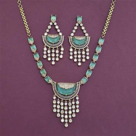 Kundan Classic Necklace With Mehndi Plating