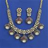 Kundan Meenakari Necklace With Mehndi Plating
