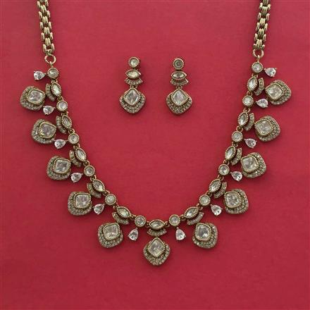 Kundan Classic Necklace With Mehndi Plating
