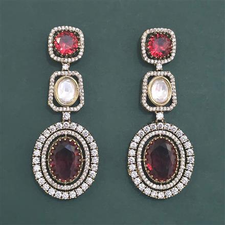 Kundan Classic Earring With Mehndi Plating