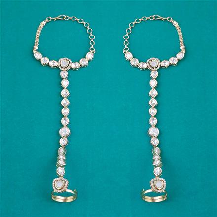 Kundan Classic Hath Pan With Mehndi Plating Carat Plating