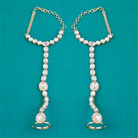 Kundan Classic Hath Pan With Mehndi Plating Carat Plating