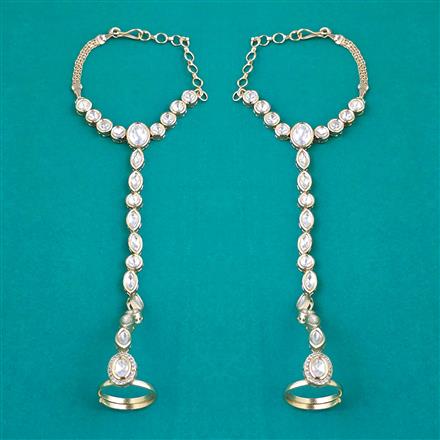 Kundan Classic Hath Pan With Mehndi Plating Carat Plating