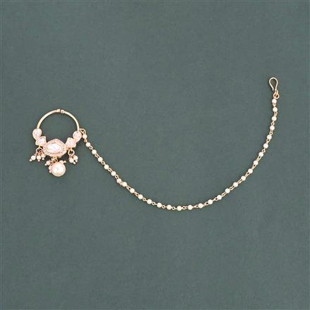 Kundan Classic Nose Ring with Mehndi Plating Carat Plating