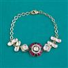 Kundan Adjustable Bracelet with Carat Plating