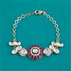 Kundan Adjustable Bracelet with Carat Plating